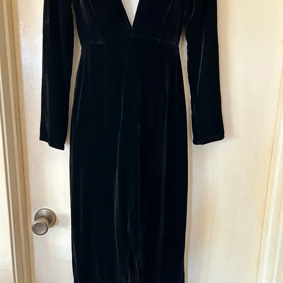 For Love and Lemons black velvet Collette midi size XS - Picture 5 of 14
